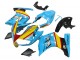 Online Azul Amarillo Rojo Plata Tiburón Carenado Moto Suzuki SV650 2003-2013
