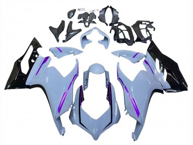 Online Gris Brillante Púrpura Negro Brillante Carenado Moto Ducati Panigale V2 2020-2024