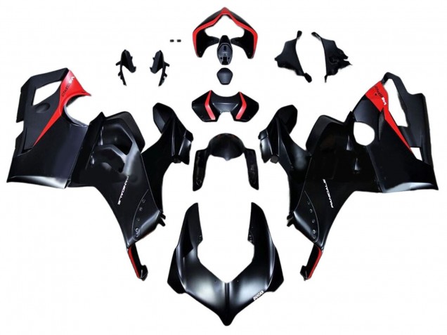 Online Negro Brillante Rojo Carenado Moto Ducati Panigale V4 V4S 2020-2021