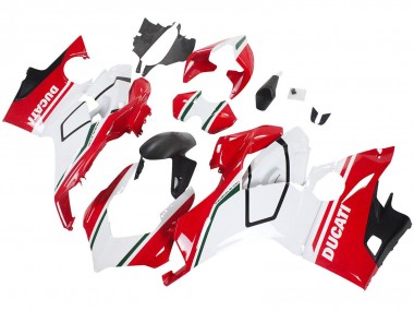 Online Blanco Rojo Negro Mate Carenado Moto Ducati Panigale V4 V4S 2018-2019