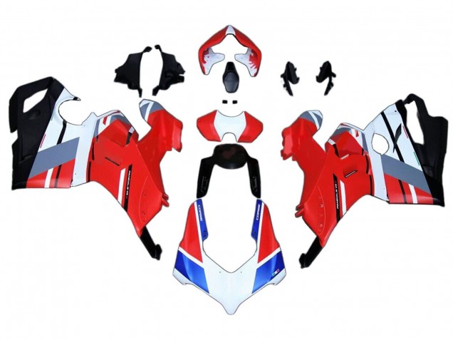 Online Blanco Azul Rojo Negro Brillante Carenado Moto Ducati Panigale V4 V4S 2020-2021