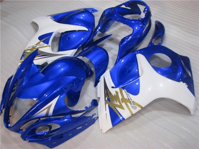 Online Blanco Azul Carenado Moto Suzuki GSXR 1300 Hayabusa 2008-2020