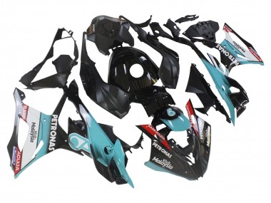 Online Azul Claro Negro Mate Petronas Carenado Moto BMW S1000RR 2023-2024