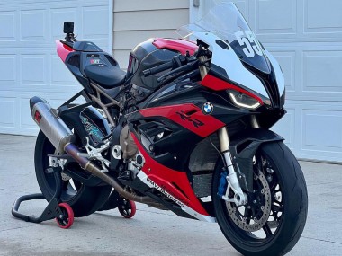 Online Negro Rojo Blanco Carenado Moto BMW S1000RR 2019-2022