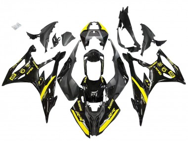 Online Negro Brillante Amarillo Carenado Moto BMW S1000RR 2019-2022
