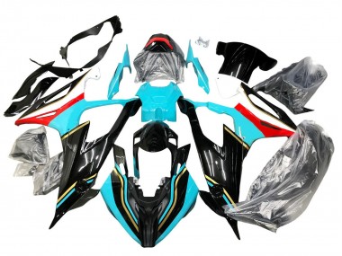 Online Negro Azul Cielo Rojo Carenado Moto BMW S1000RR 2019-2022