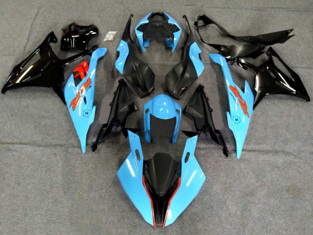 Online Negro Azul Claro Carenado Moto BMW S1000RR 2019-2022