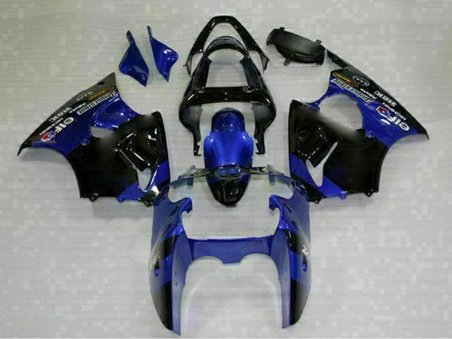Online Azul Negro Brillante Elf Bridgestone Carenado Moto Kawasaki ZX6R 2000-2002