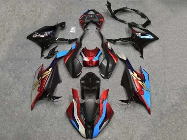 Online Blanco Azul Rojo Negro Kits Carenados Moto BMW S1000RR 2019-2022