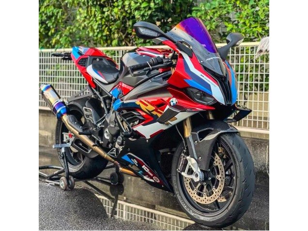 Online Blanco Azul Rojo Negro Carenados Moto BMW S1000RR 2019-2022