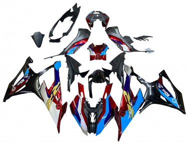 Online Blanco Azul Rojo Negro Carenados Moto BMW S1000RR 2019-2022