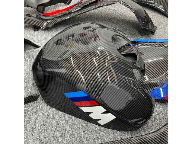 Online Negro Azul Rojo FibraCarbono Carenado Moto BMW S1000RR 2019-2022