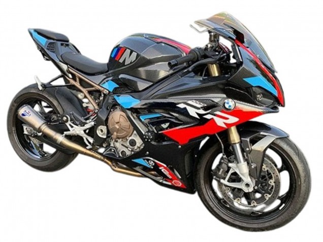 Online Negro Azul Rojo FibraCarbono Carenado Moto BMW S1000RR 2019-2022