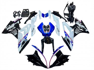 Online Blanco Azul Negro Brillante Carenados Moto BMW S1000RR 2017-2018