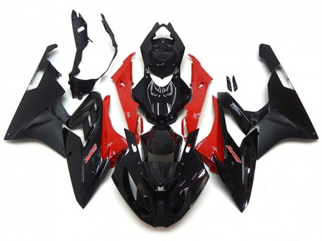 Online Rojo Negro Brillante Negro Mate Carenados Moto ABS BMW S1000RR 2017-2018