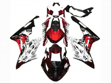 Online Blanco Rojo Negro Carenado Moto BMW S1000RR 2017-2018