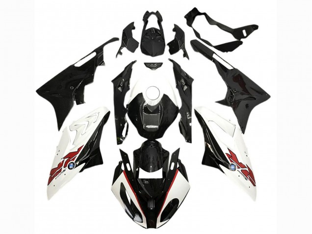 Online Blanco Negro Brillante Carenado Moto BMW S1000RR 2017-2018