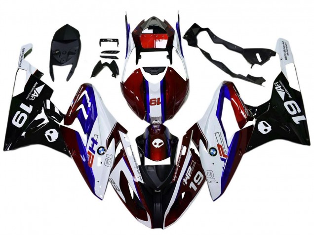 Online Blanco Rojo Azul Negro Carenado Moto BMW S1000RR 2017-2018