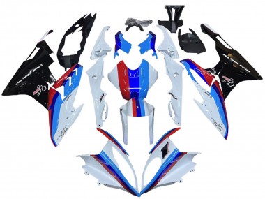 Online Blanco Rojo Azul Negro Brillante Kits Carenados Moto BMW S1000RR 2015-2016