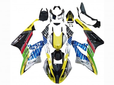 Online Amarillo Azul Verde Rojo Negro VR 46 Carenado Moto BMW S1000RR 2015-2016