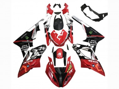 Online Plata Rojo Negro Verde Monstruo Isle of Man Carenado Moto BMW S1000RR 2015-2016