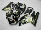 Online Negro Brillante Blanco Oro Lucky Strike Carenado Moto Kawasaki ZX6R 2005-2006