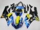 Online Azul Amarillo Negro Tiburón Carenado Moto Kawasaki ZX6R 2005-2006