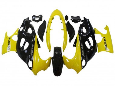 Online Negro Brillante Amarillo Carenado Moto Suzuki GSX600F/GSX750F 2004-2006
