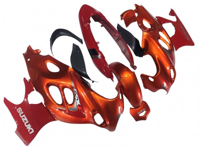 Online Burnt Naranja Blanco Logo Carenado Moto Suzuki GSX600F/GSX750F 2004-2006