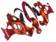Online Burnt Naranja Blanco Logo Carenado Moto Suzuki GSX600F/GSX750F 2004-2006