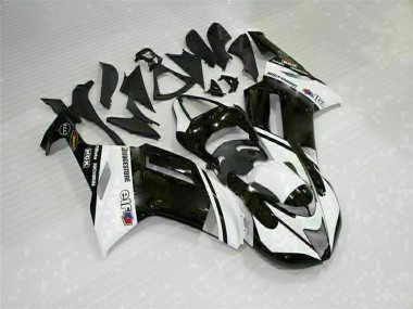 Online Negro Blanco Carenado Moto Kawasaki ZX6R 2007-2008