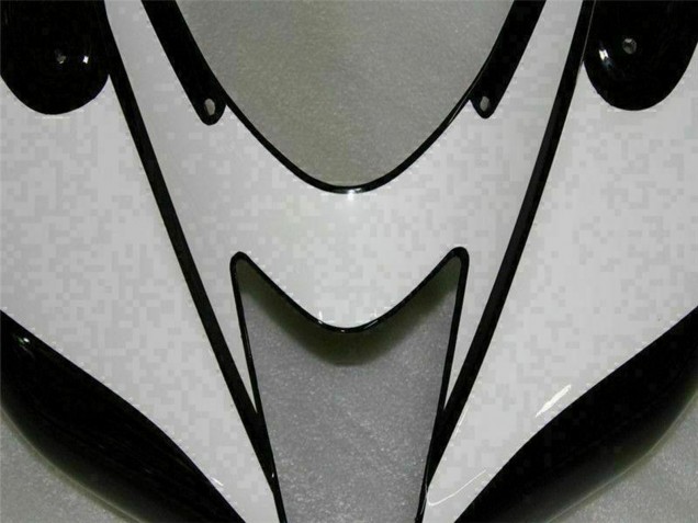 Online Negro Blanco Carenado Moto Kawasaki ZX6R 2007-2008