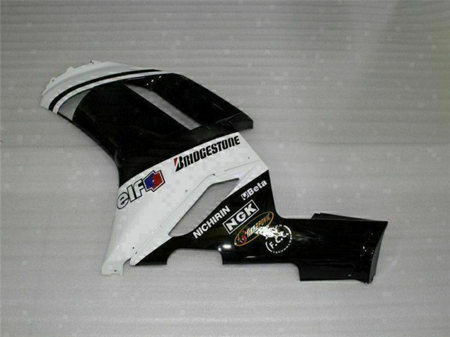 Online Negro Blanco Carenado Moto Kawasaki ZX6R 2007-2008