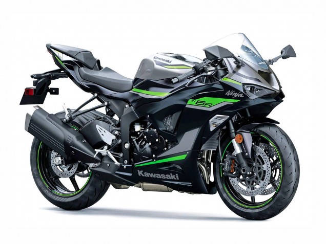 Online Negro Gris Verde Ninja Carenado Moto Kawasaki ZX6R 2023-2025