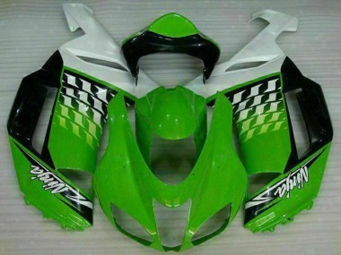 Online Verde Blanco Ninja Carenado Moto Kawasaki ZX6R 2007-2008