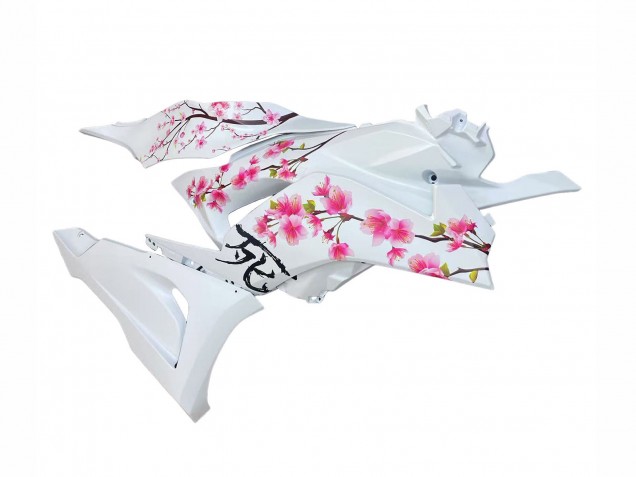 Online Negro Blanco Flower Carenado Moto Kawasaki ZX6R 2023-2025