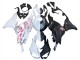 Online Negro Blanco Flower Carenado Moto Kawasaki ZX6R 2023-2025