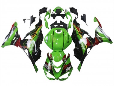 Online Verde Negro Rojo Amarillo Dunlop Carenado Moto Kawasaki ZX6R 2023-2025