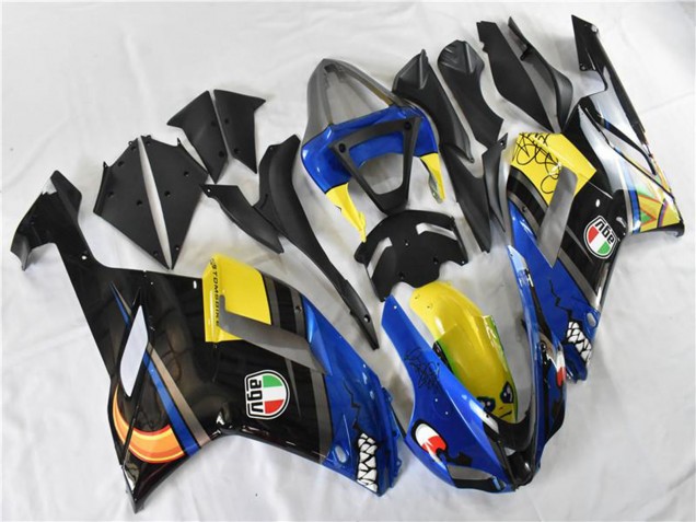Online Azul Tiburón Carenado Moto Kawasaki ZX6R 2007-2008