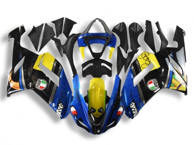 Online Azul Tiburón Carenado Moto Kawasaki ZX6R 2007-2008