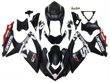 Online Negro Mate Rojo Blanco Carenado Moto Suzuki GSXR 600 / GSXR 750 2008-2010