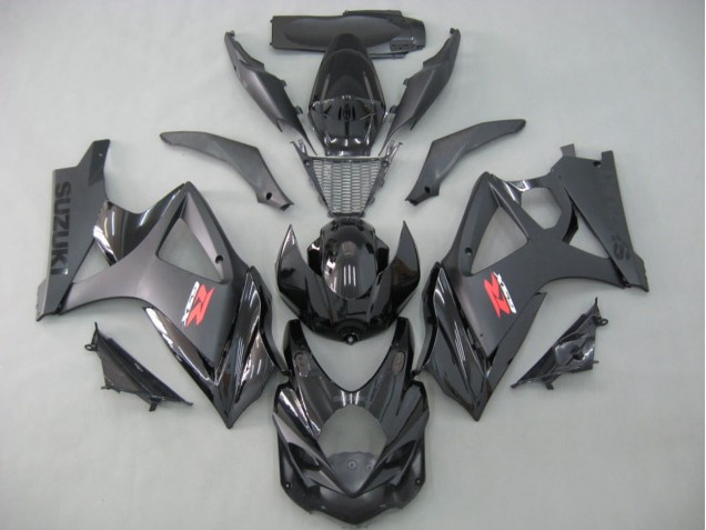 Online Negro Mate Negro Brillante Carenado Moto Suzuki GSXR 1000 2007-2008