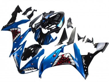 Online Azul Negro Rojo Blanco Tiburón Carenado Moto Yamaha YZF 1000 R1 2004-2006