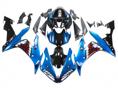 Online Azul Negro Rojo Blanco Tiburón Carenado Moto Yamaha YZF 1000 R1 2004-2006