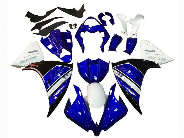 Online Blanco Azul Negro Carenados Moto Yamaha YZF 1000 R1 2012-2014