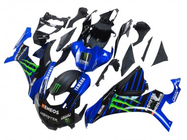 Online Azul Negro Mate Verde Monstruo ENEOS Carenado Moto Yamaha YZF 1000 R1 2015-2019