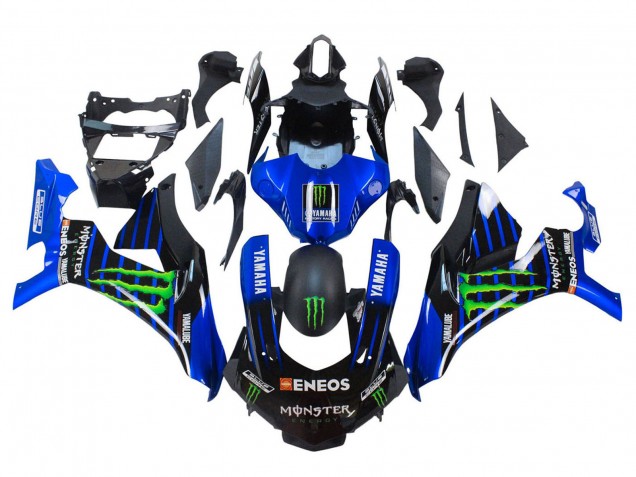 Online Azul Negro Mate Verde Monstruo ENEOS Carenado Moto Yamaha YZF 1000 R1 2015-2019