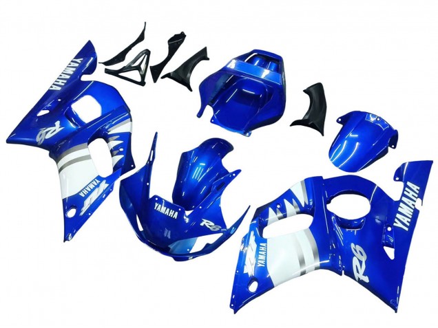 Online Azul Blanco Carenado Moto Yamaha YZF 600 R6 1998-2002
