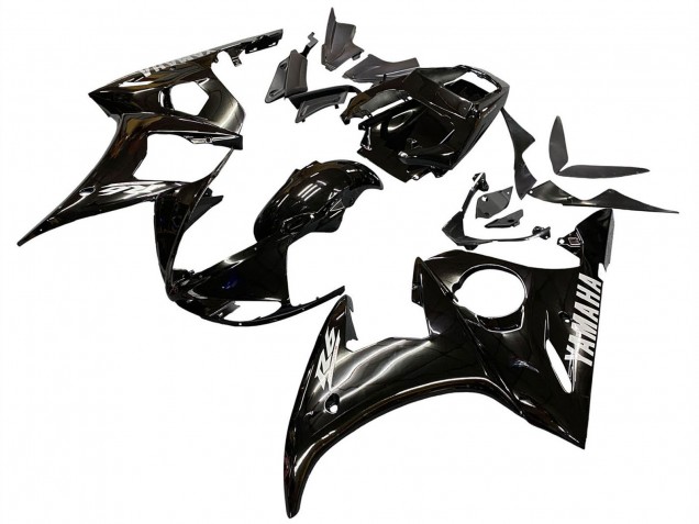 Online Negro Brillante Blanco Calcomanías Carenado Moto Yamaha YZF R6S 2006-2009