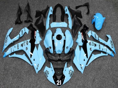 Online Azul Claro Negro Yamalube 21 Carenado Moto Yamaha YZF R3/R25 2015-2018